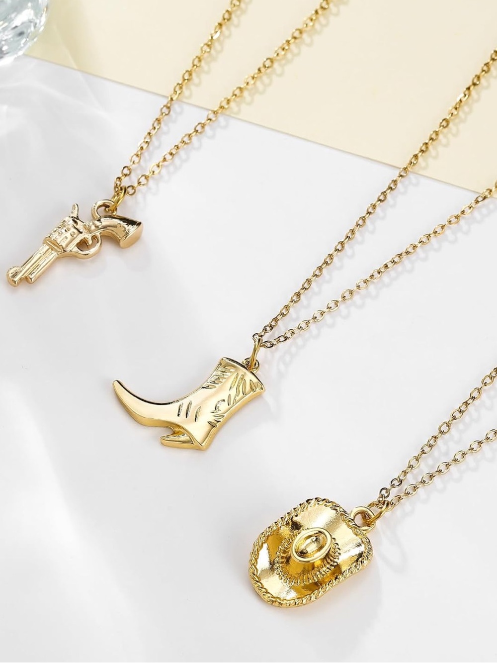 Anthropologie Gold Layered Western Charm Necklace - Picture 5 of 6